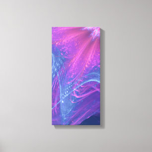 Blue Magenta Asymmetric Fractal Canvas Print