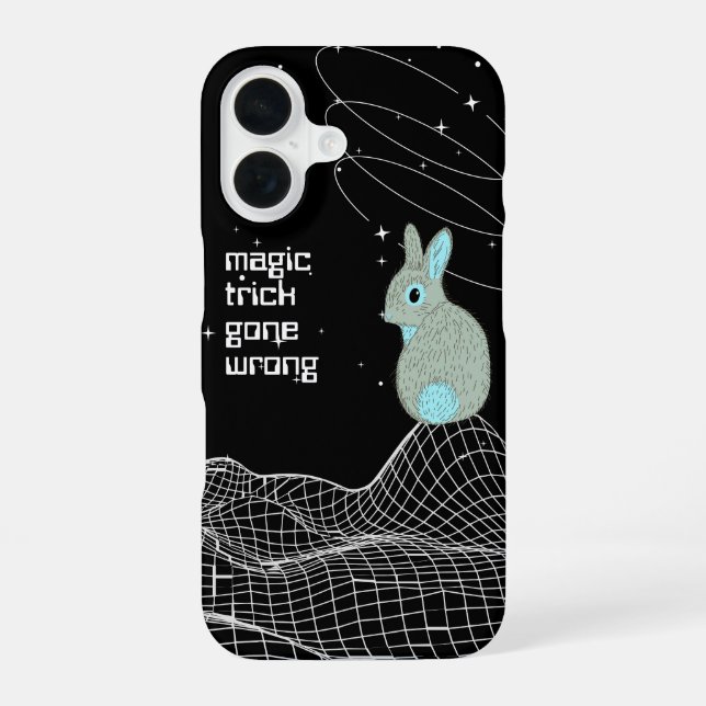 Blue Magic Trick Bunny Rabbit Meme  iPhone 16 Case (Back)