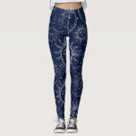 Blue Magic Vintage Celestial Sun Moon Stars Leggings<br><div class="desc">Leggings</div>