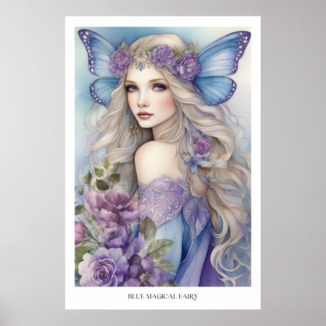 Blue Magical Fairy Poster (Front)