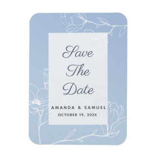 Blue Magnolia Magnet