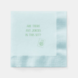 Blue Mah Jongg Napkins, Jokers, Mah Jong Napkin