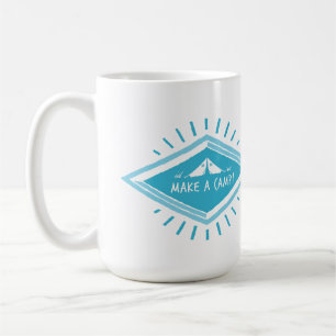 Blue Make a Camp, Great Adventure  Coffee Mug