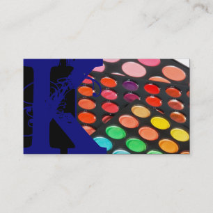 Blue Make Up Artist Palette Business Card