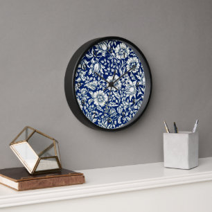 Blue Mallow, a William Morris pattern, Clock