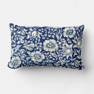 Blue Mallow, famous William Morris pattern, Lumbar Pillow