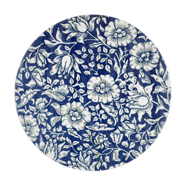 Blue Mallow vintage pattern Cutting Board (Front)