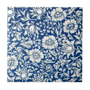 Blue Mallow vintage pattern Tile