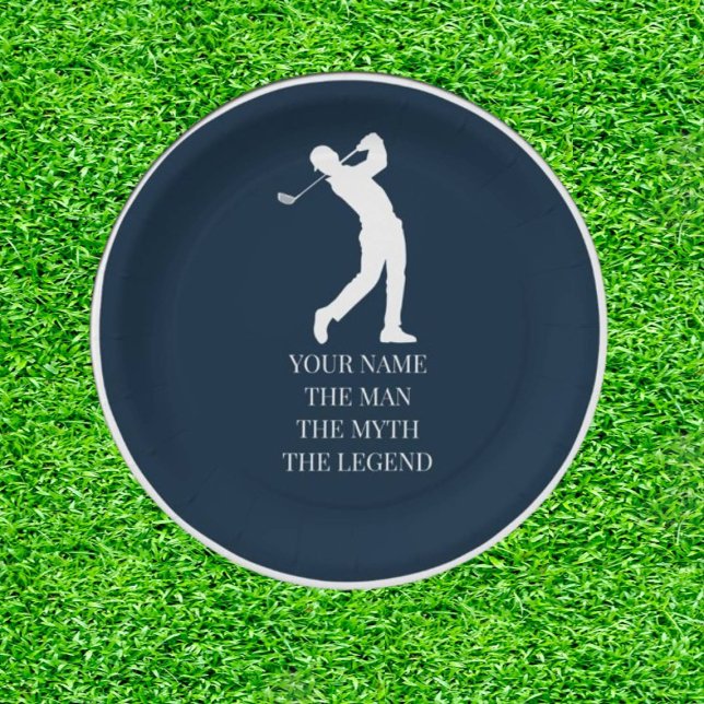 bLUE MAN Custom Golf Paper Plate (Tee-off with a Twist!)