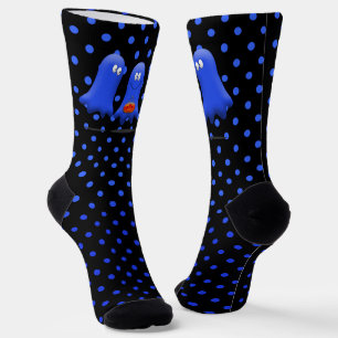 Blue Man Ghosts Halloween  Socks