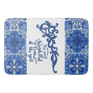 Blue Mandala Bath Mat