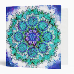 Blue mandala binder