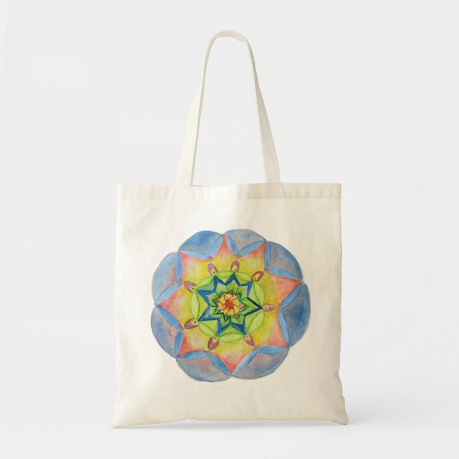 Blue Mandala Budget Tote (Front)