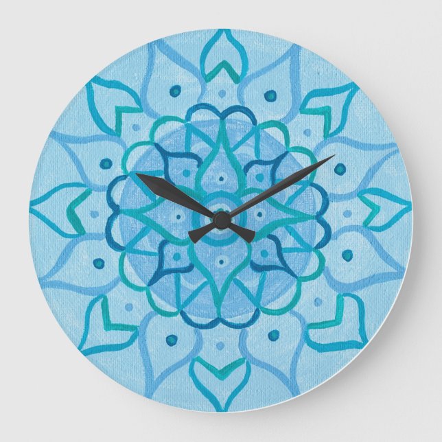 Blue Mandala Clock (Front)