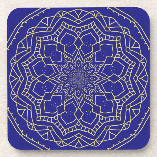 Blue Mandala Coaster (Front)