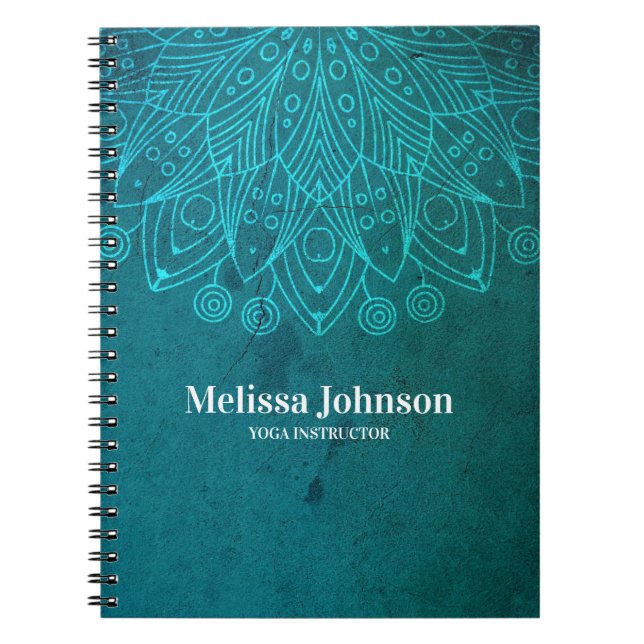 Blue Mandala Custom Notebook (Front)