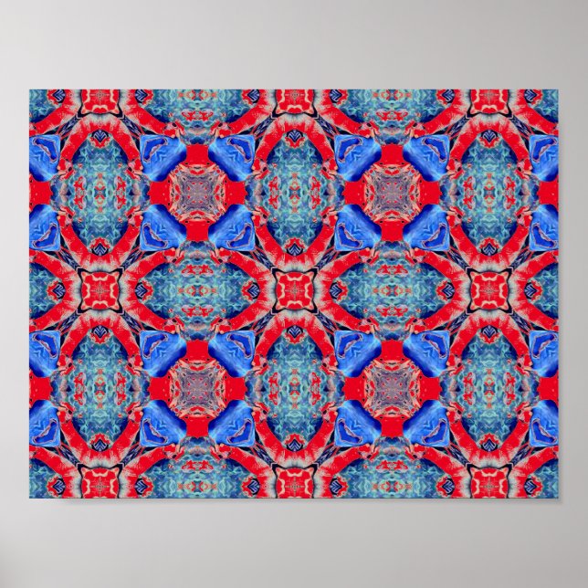 Blue mandala heart Thunder_Cove Poster (Front)