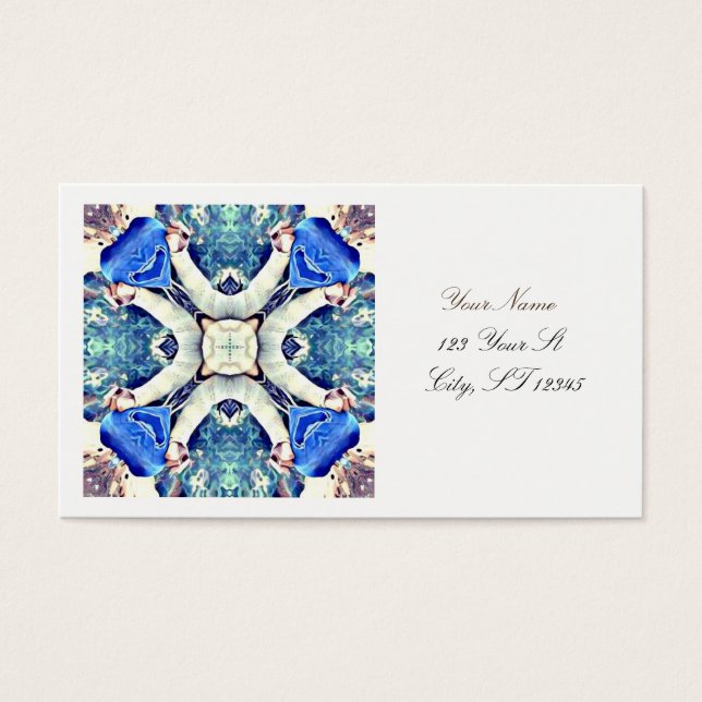 Blue mandala hearts pattern Thunder_Cove (Front)