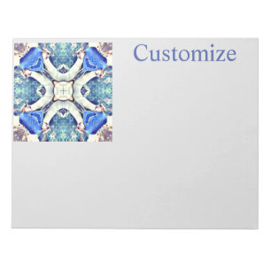 Blue mandala hearts pattern Thunder_Cove Notepad