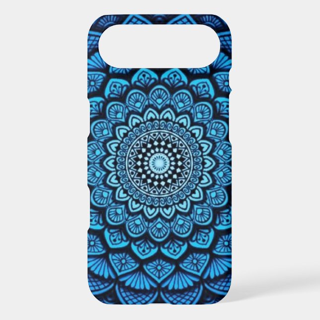 Blue Mandala Pattern iPhone Case – Boho Floral Pro (Verso)