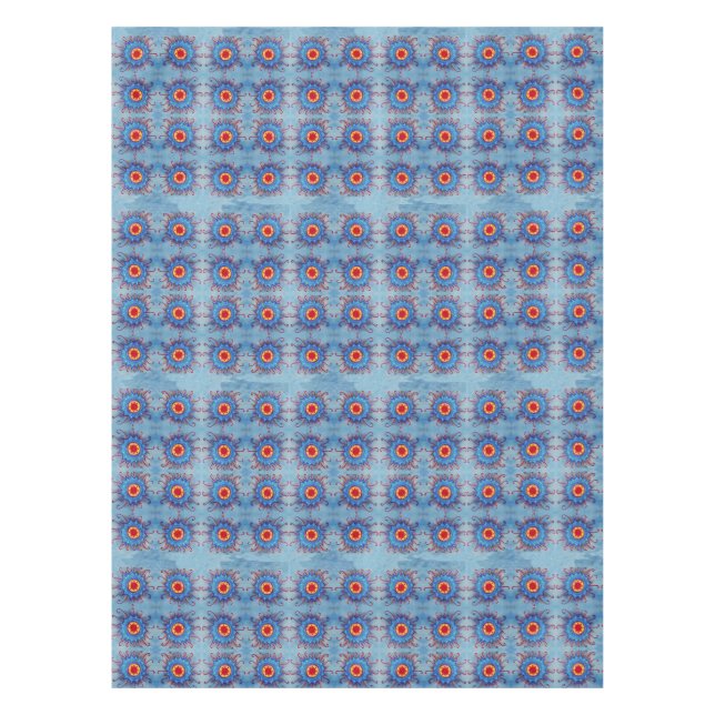 Blue Mandala PatternTable Cloth (Front)