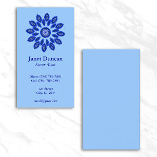 Blue Mandala Profile Calling Card