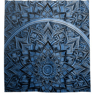 Blue Mandala Shower Curtain