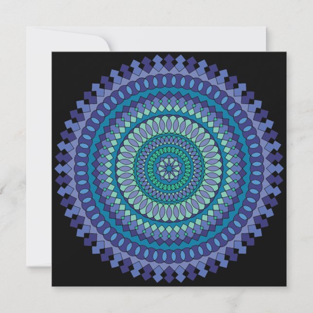Blue Mandala Thank You Card (Front)