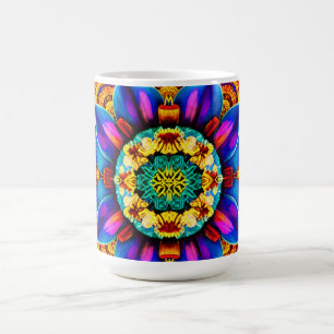 Blue Mandala Water Bottle Coffee Mug