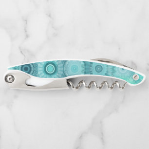 Blue Mandalas Abstract Ornate Pattern Corkscrew