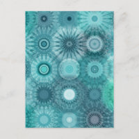 Blue Mandalas Abstract Ornate Pattern