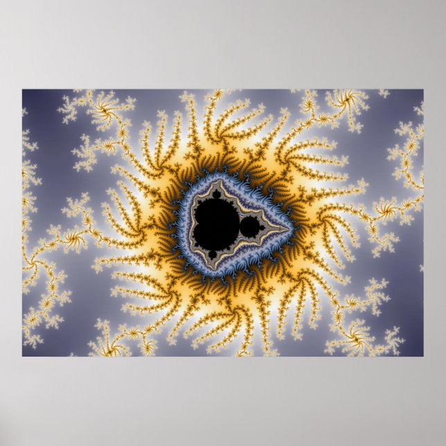 Blue Mandel - Fractal Poster (Front)