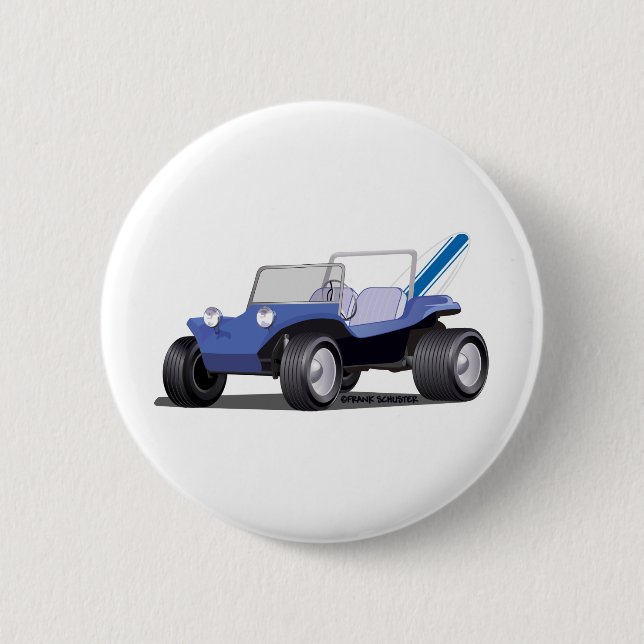 Blue Manx Side 2 Inch Round Button (Front)