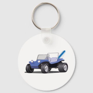 Blue Manx Side Keychain