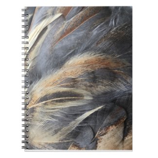 Blue Marans Feathers Spiral Notebook