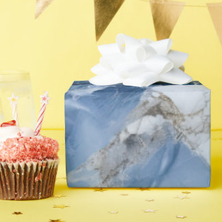 blue marble abstract coastal pattern wrapping paper