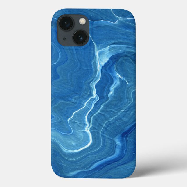 Blue Marble Agate Abstraction  Case-Mate iPhone Case (Back)