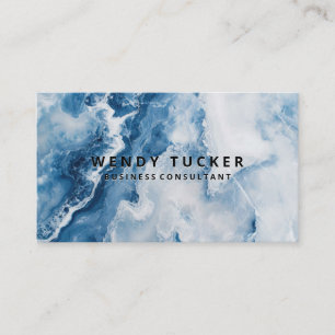 Blue Marble Background Business Card