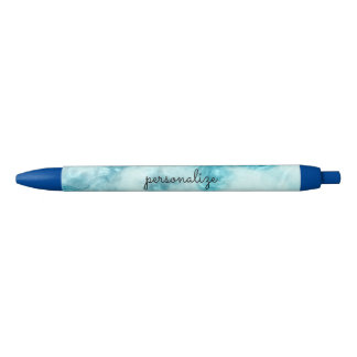 blue marble beautiful texture pattern personalize black ink pen