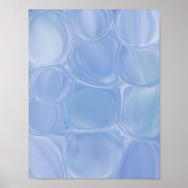 Blue Marble Bubbles Poster (Front)