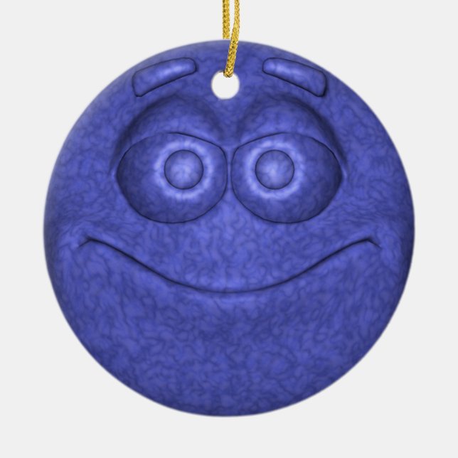 Blue Marble Ceramic Ornament (Front)