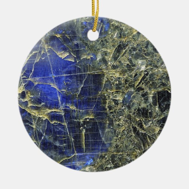 Blue Marble Ceramic Ornament (Front)