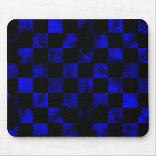 Blue marble Chequerboard Mouse Pad