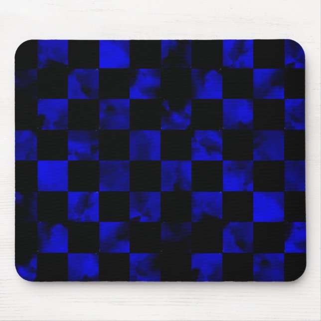 Blue marble Chequerboard Mouse Pad (Front)