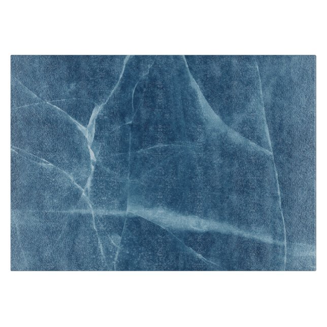 Blue Marble Decorative Glass Cutting Board 11.5"x8 (Front)