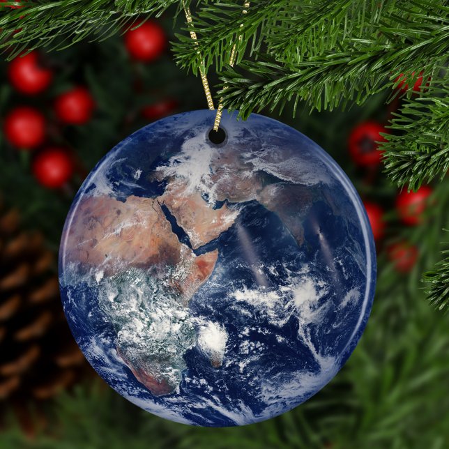 Blue Marble Earth, 2014 Satellite Photograph Ceramic Ornament (Creator Uploaded)