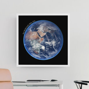 Blue Marble Earth, 2014 Satellite Photograph Poster