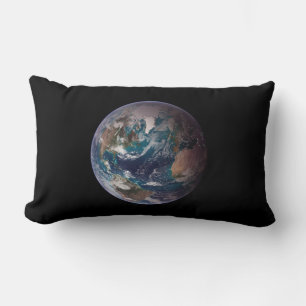 Blue Marble Earth (Western Hemisphere) Lumbar Pillow