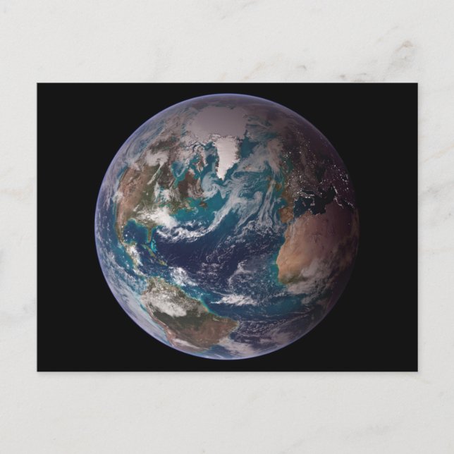 Blue Marble Earth (Western Hemisphere) Postcard (Front)