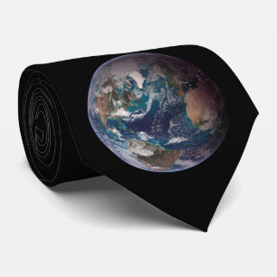 Blue Marble Earth (Western Hemisphere) Tie